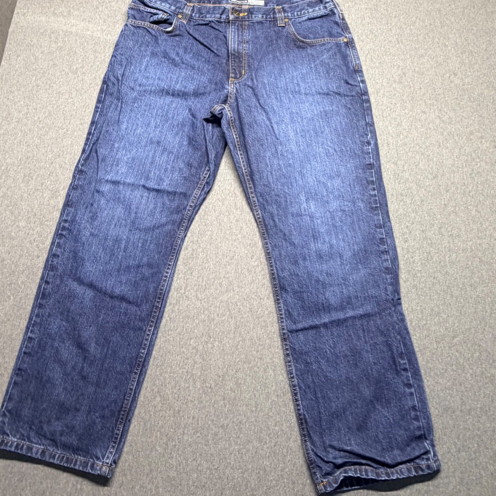 Carhartt Relaxed Fit Straight Leg Blue Jeans Mens 40x30 Dark Wash Workwear